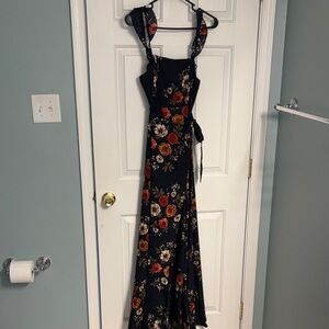 Floral Black Maxi Dress